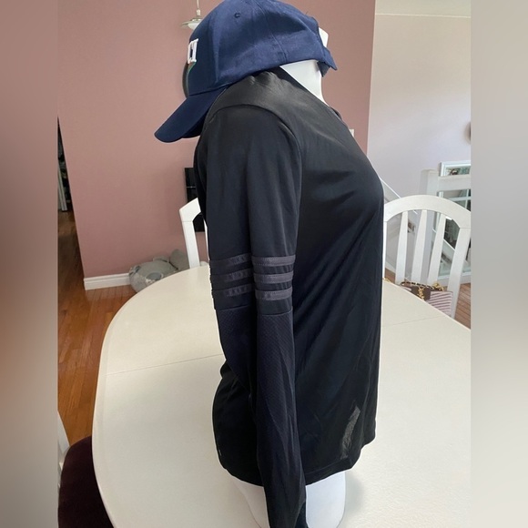 Adidas Running Climate long sleeve top with logo in black Sz L - Picture 14 of 16